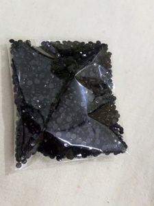 Burkha Hijab Black Flat Stones