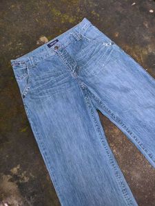 blue baggy denim