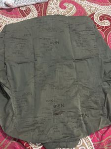 Olive &#39;Nice&#39; Print Shirt