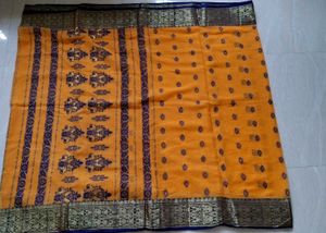 ☆NEW☆Gorgeous Mustard Yellow Cotton Saree 🪔✨