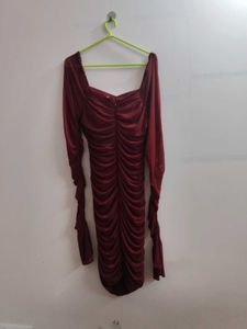 red wine dress