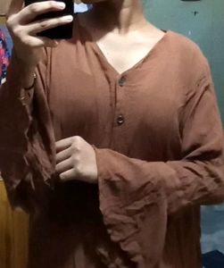 Shirt With Flare Sleeves