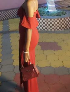 Red Maxi Dress - Elegant