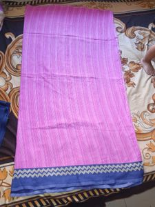 Pink And Blue Dress Material