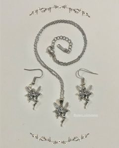 Y2k Vintage Fairycore Necklace & Earring Set