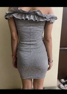 Striped Off-the-Shoulder Dress