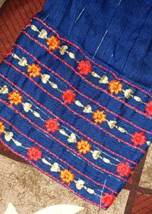 Blue Striped Embroidered Tunic