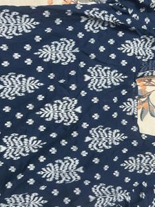 Blue &amp; White Printed Kurti