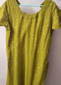 Green Embellished Kurta