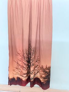 Peach Sleeveless Midi Dress