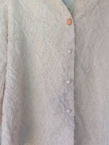 Fluffy Button-Down Shirt