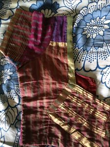 Used PurpleColor Silk Stitched Blouse