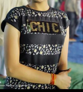 COOL Sequin Leopard Print Top