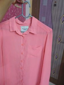 Coral Abercrombie &amp; Fitch Shirt