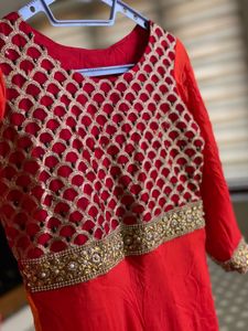 Festive Orange &amp; Red Lehenga Choli