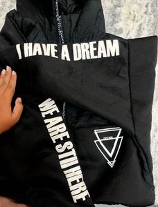 Black Cropped Puffer Jacket