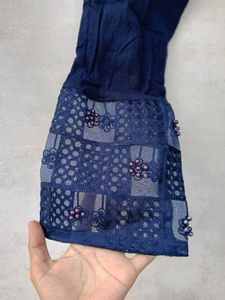 Stylish Blue Cotton Leggings