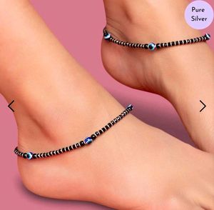 Real Silver 925 Evil Eye Anklet