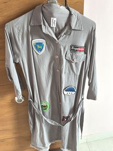 Patchwork Shirt Dress