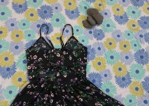 Berrylush Fit &amp; Flare Blackless Mini Dress