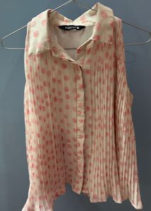 FabAlley Pink Polka Dot Sleeveless Top