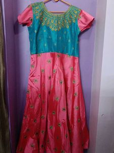 Teal Embellished Kurti Top