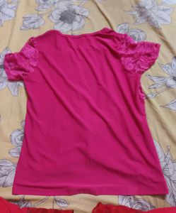 Pink Sequin Butterfly Top
