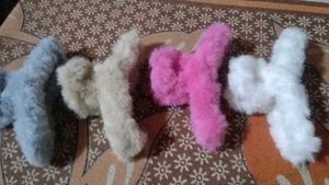 Fluffy Hair Claw Clip Set