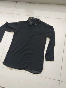 Elegant Black Top with slip