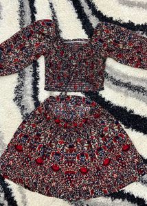 puffed  two piece outfit