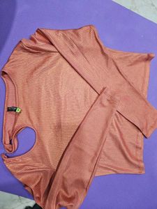 Cut Out Long Sleeve Top