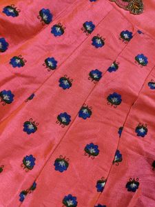 Pink Shade Gown With Net Dupatta