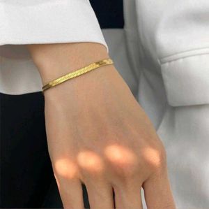 Gold Herringbone Bracelet