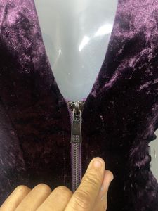 Forever 21 Velvet Purple Hot Short Midi Dress