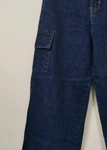 Unused Dark Blue Cargo Jeans