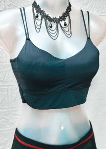 Black Spaghetti Sports Bra New Piece Freesize