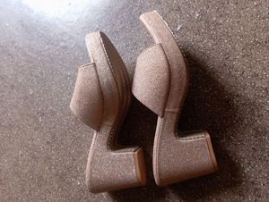 Sparkly Platform Wedge Sandals