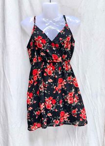9210Floral Print Mini Dress