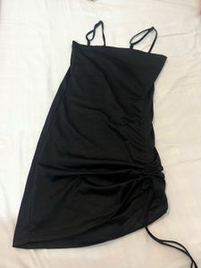 Satin Black Mini Dress