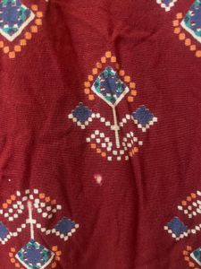RED BANDHEJ KAFTAN KURTI