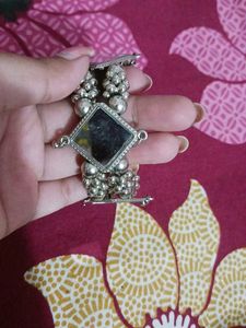 Vintage Silver Tone Beaded Bracelet