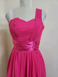 Pink One Shoulder Dress