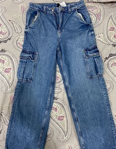 H&M Blue Cargo Jeans