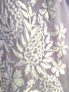 Lilac Embroidered Kurti With Inner