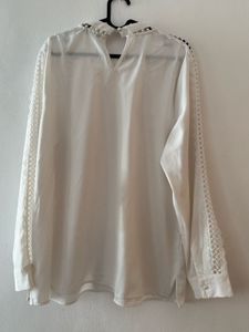 White Pearl Embellished Top