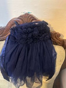 Navy Blue Flower Girl Dress