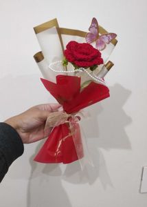 Crochet Single Rose Bouquet 💐🌹