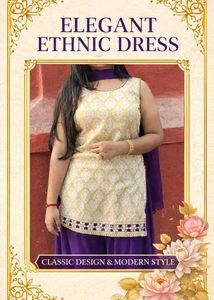 Elegant Purple & Gold Kurta Set