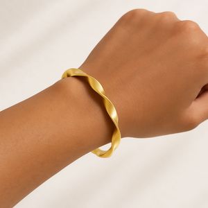 Anti Tarnished Twisted Gold Bracelet
