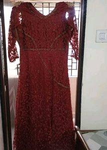 Ethnic Maroon/Darkish Red Gown